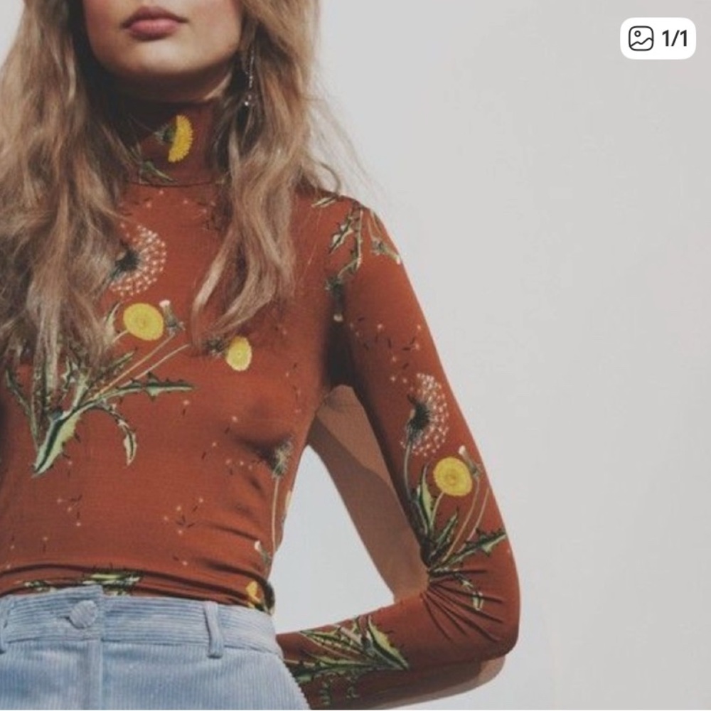 ISO Topshop Dandelion Long Sleeve Turtleneck Top